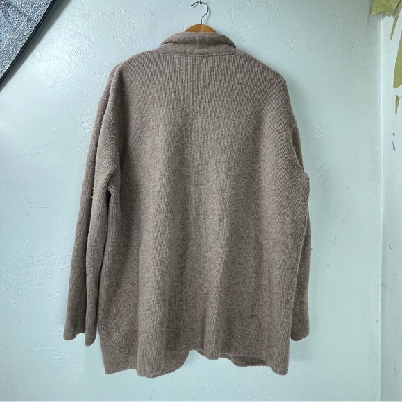 J.Crew Wool Alpaca Blend Open Front Cardigan Sweater XL | Camel Brown - Picture 2 of 14